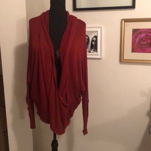 FREE PEOPLE BURNT RED SWEATER